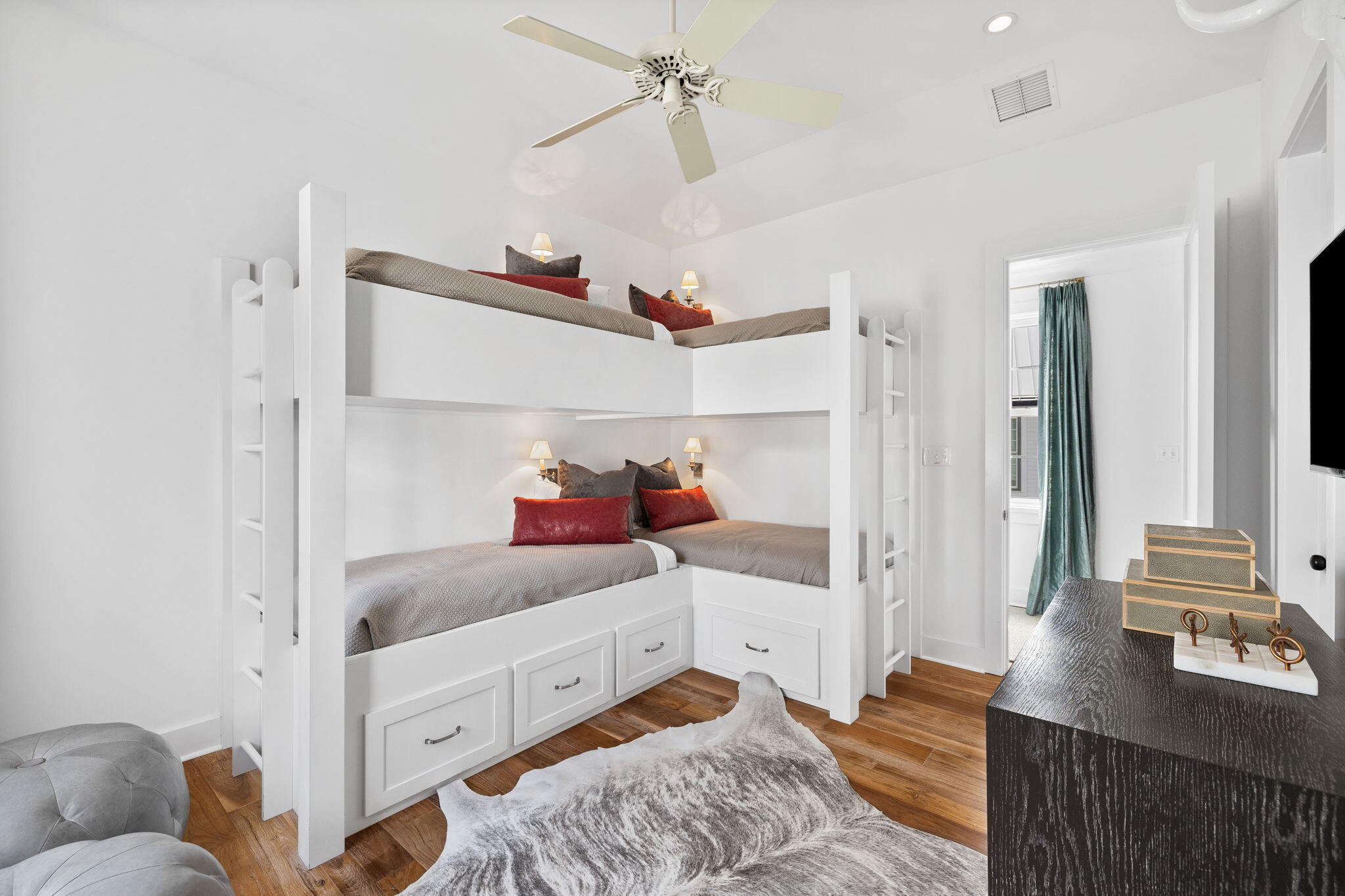 46 Nonesuch Way Inlet Beach, FL 32461 - Photo 27 of 53 a bedroom with a bed and a chandelier