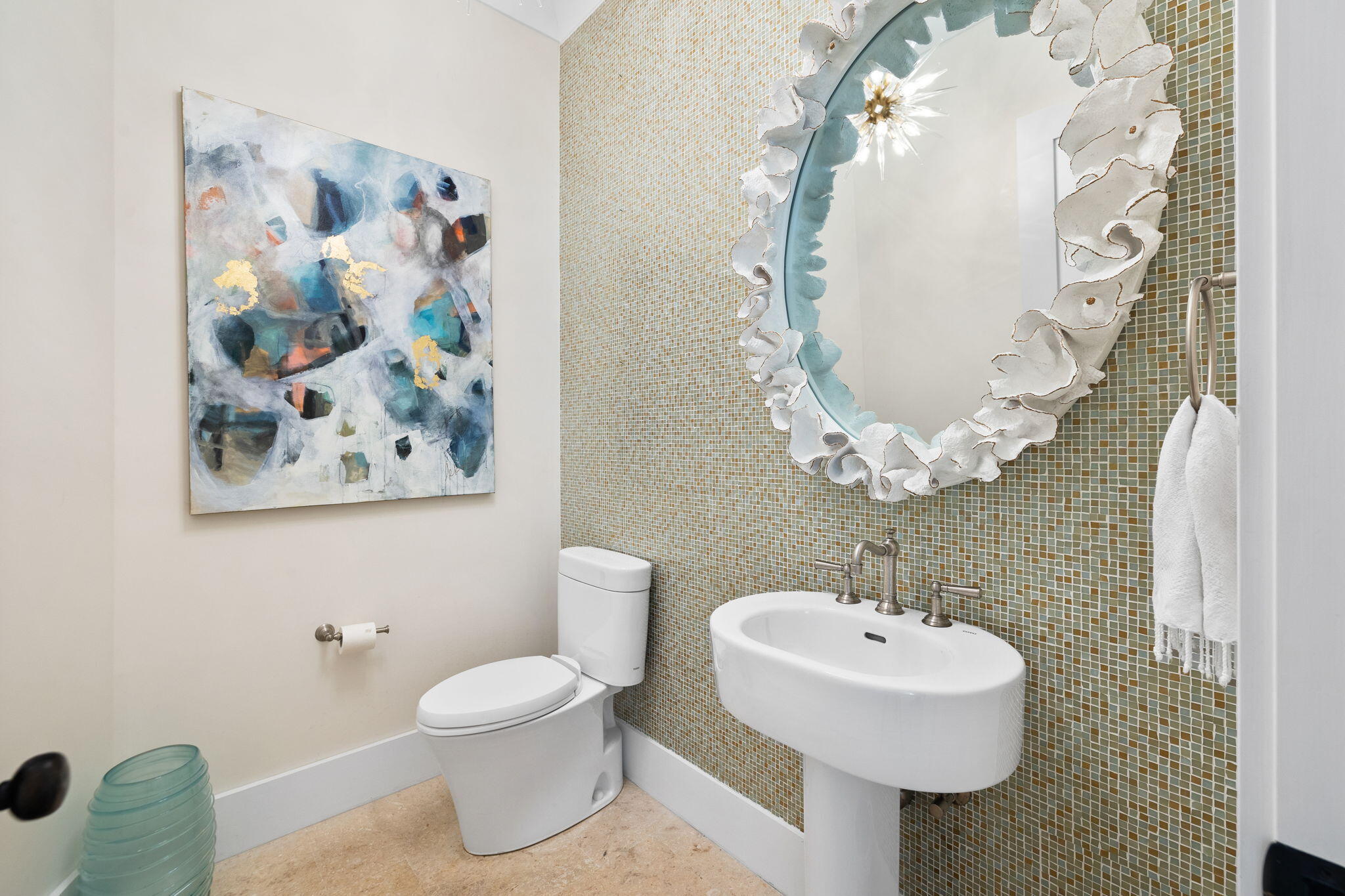 46 Nonesuch Way Inlet Beach, FL 32461 - Photo 30 of 53 a bathroom with a toilet sink and mirror