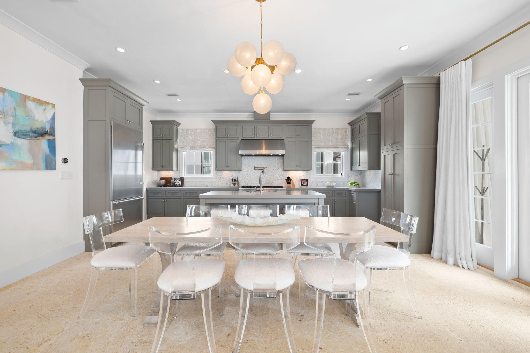 46 Nonesuch Way Inlet Beach, FL 32461 - Photo 8 of 53 a view of a dining room with furniture and chandelier