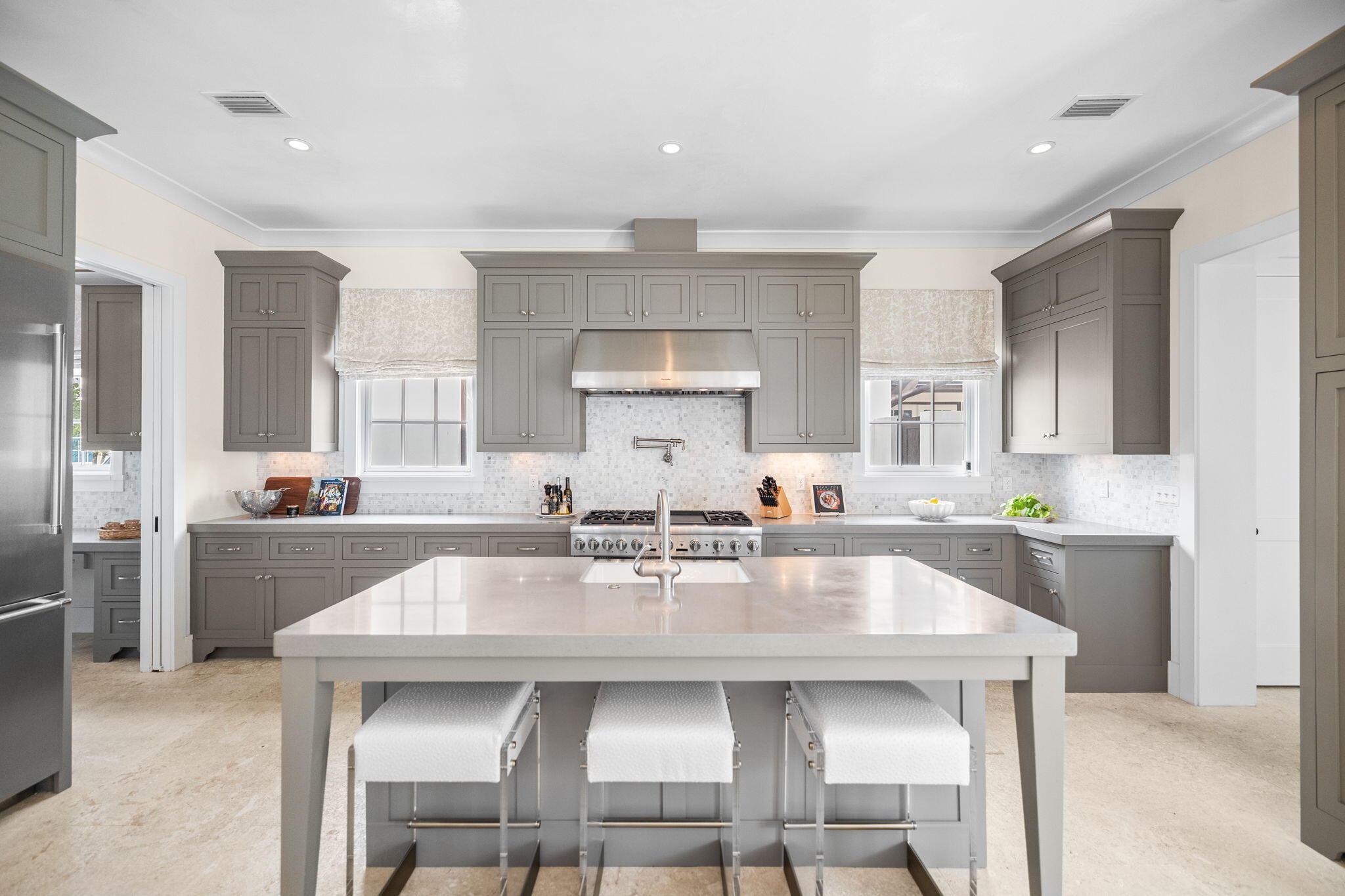 46 Nonesuch Way Inlet Beach, FL 32461 - Photo 10 of 53 a kitchen with kitchen island a dining table chairs cabinets and stainless steel appliances