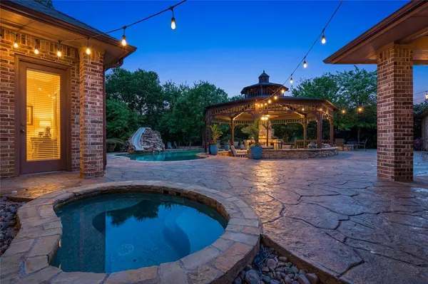 a view of outdoor space with seating area