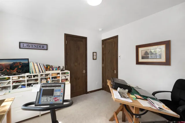 a room with furniture and windows