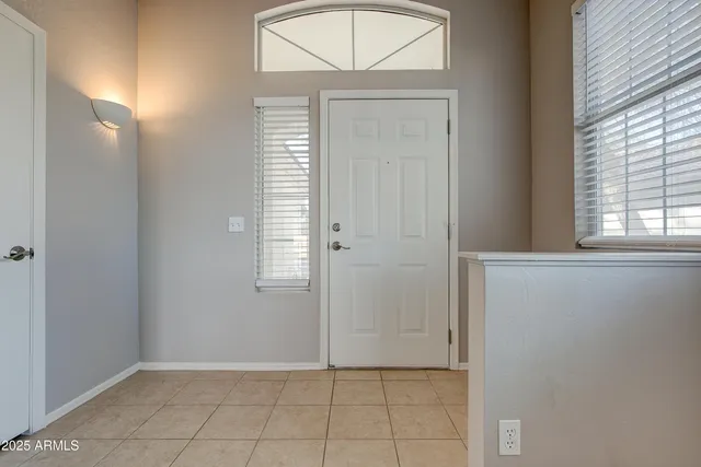 a view of an entryway with a window