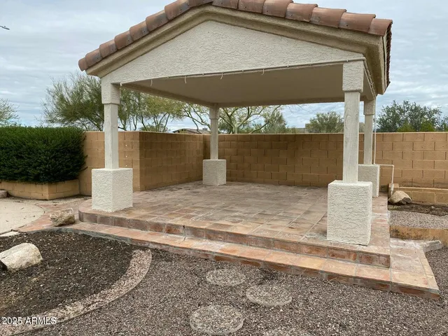 a backyard of a house