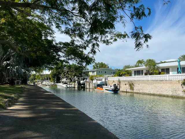a view of a lake with houses