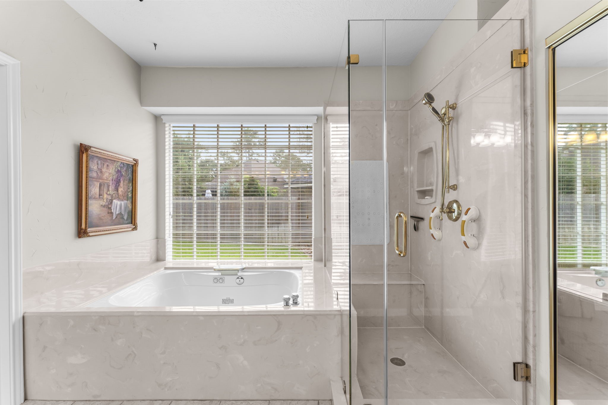 18434 Big Cypress Drive Spring, TX 77388 - Photo 26 of 39 Frameless shower and separate jetted bathtub