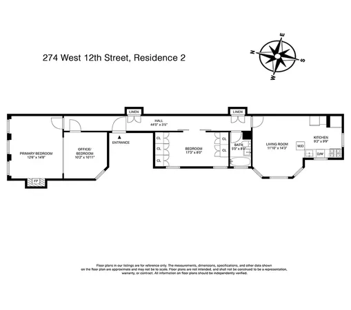 $11,500 | 274 West 12th Street, Unit 2 | West Village