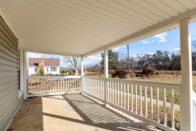 a view of a city street from a balcony