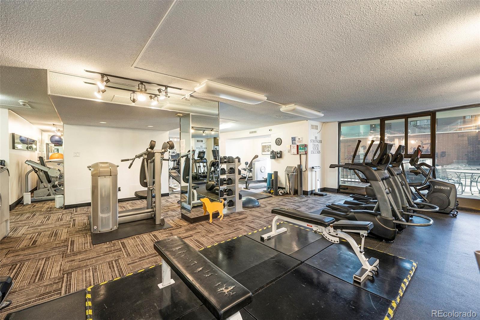 1020 15th Street, Unit 25B Denver, CO 80202 - Photo 25 of 33 a view of a room with gym equipment