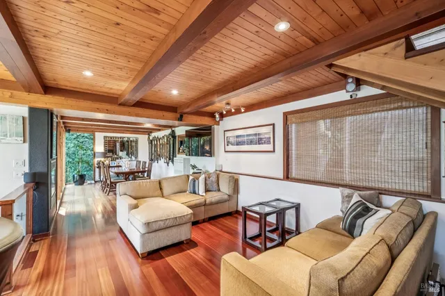 a outdoor living space with furniture