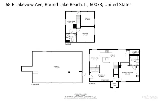 $325,000 | 68 East Lakeview Avenue, Round Lake Beach, IL 60073