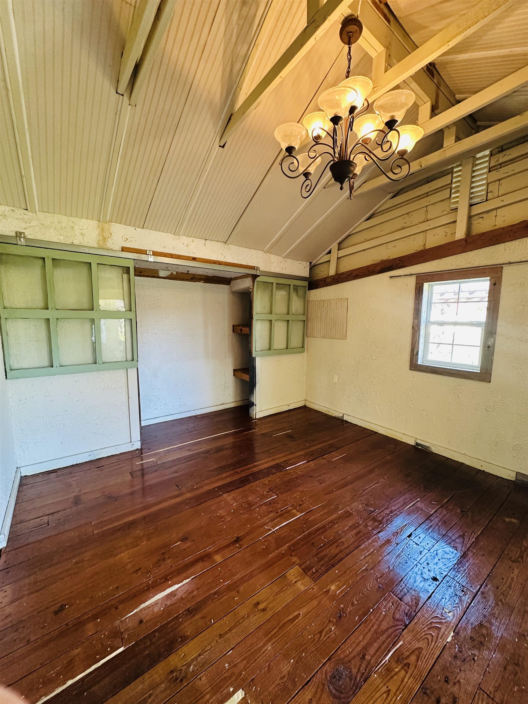 505 4th Street Lometa, TX 76853 - Photo 20 of 27 a view of a room with wooden floor and window