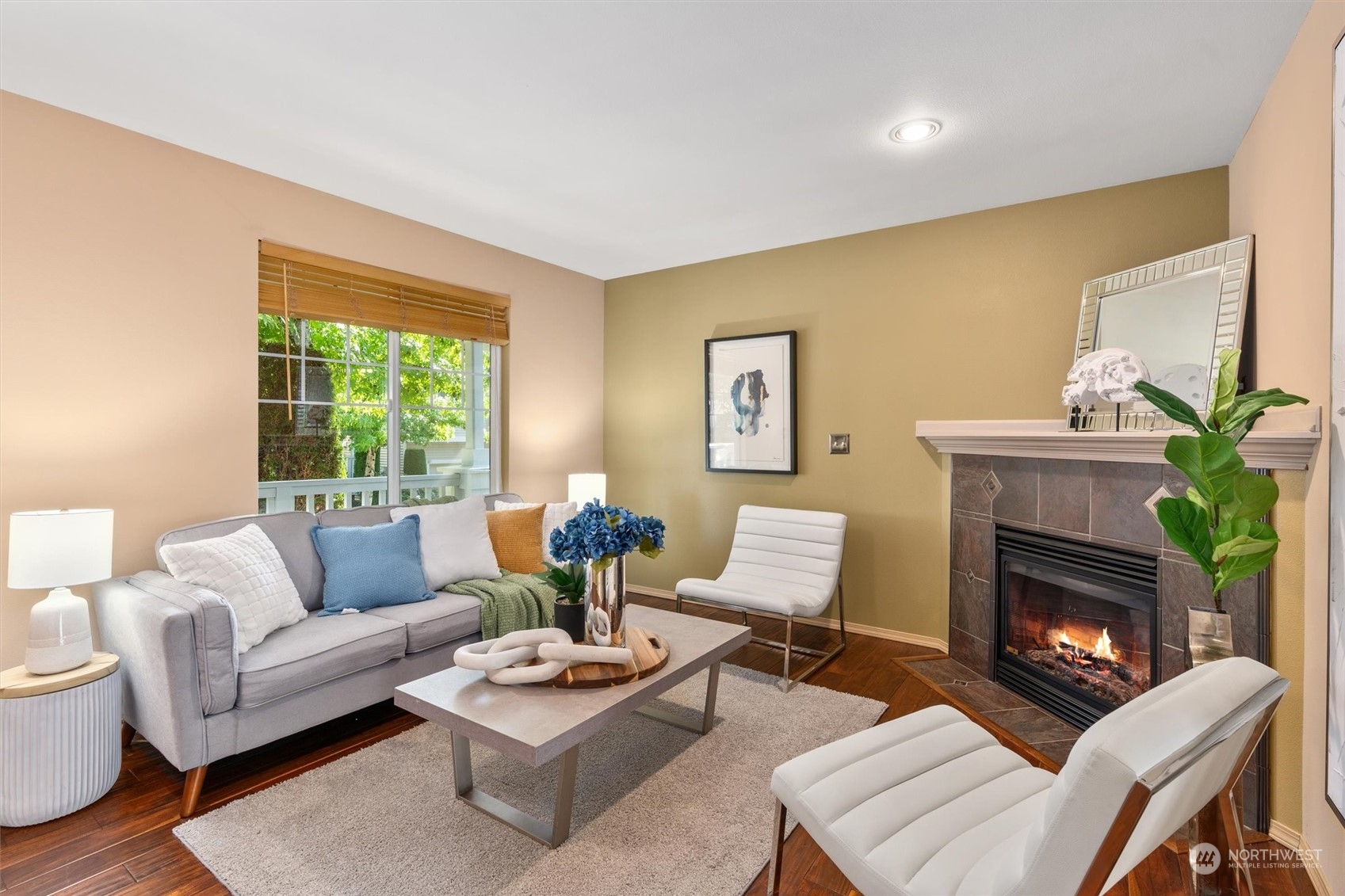2505 194th Street Southeast Bothell, WA 98012 - Photo 6 of 31 a living room with furniture and a fireplace