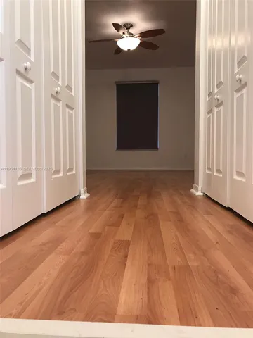 a view of a room with door