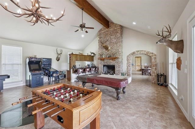 2014 Fish Lake Road Kountze, TX 77625 - Photo 21 of 35 a living room with furniture and a fireplace