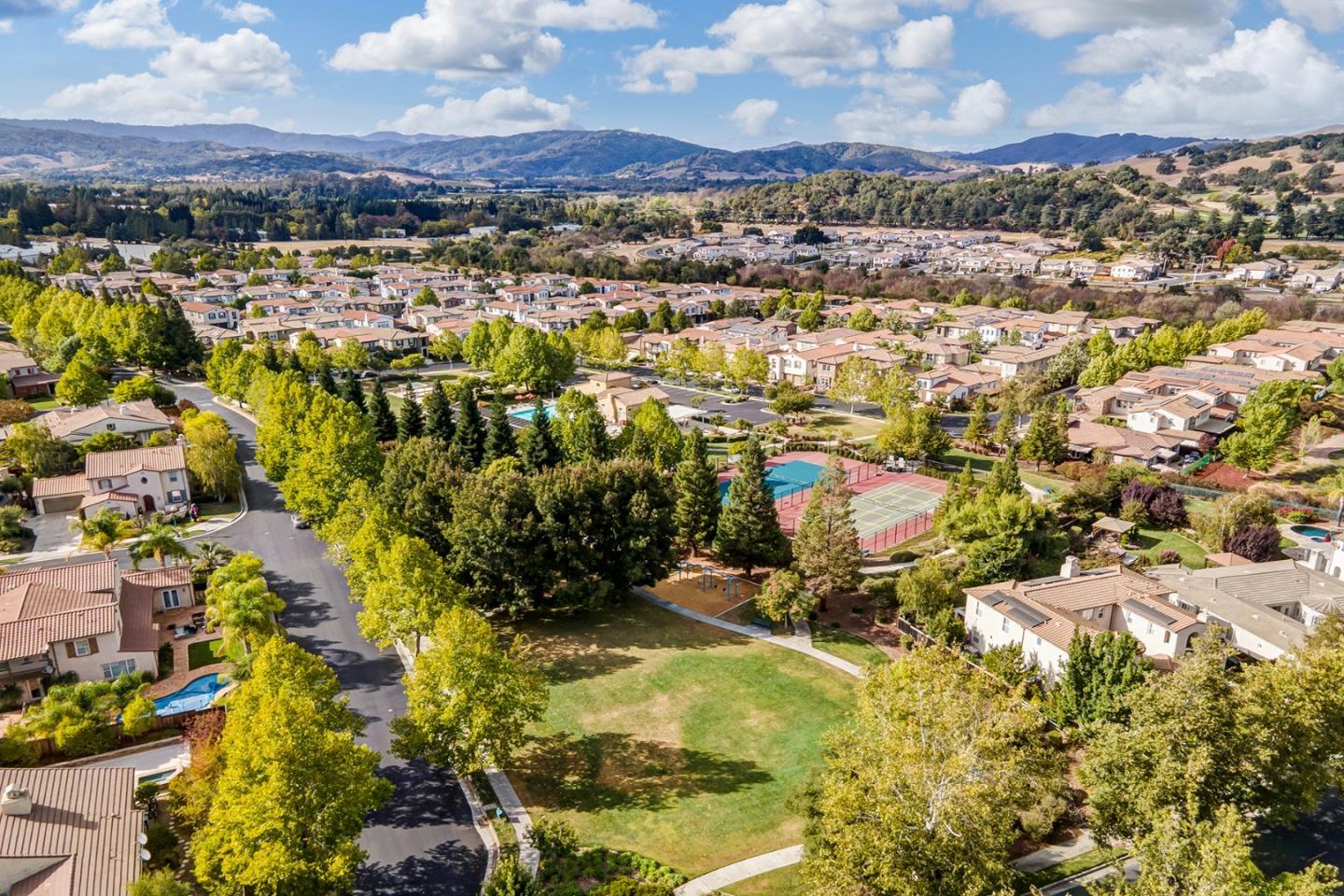 7265 Eagle Ridge Drive Gilroy, CA 95020 - Photo 17 of 34 an aerial view of residential houses with outdoor space and trees