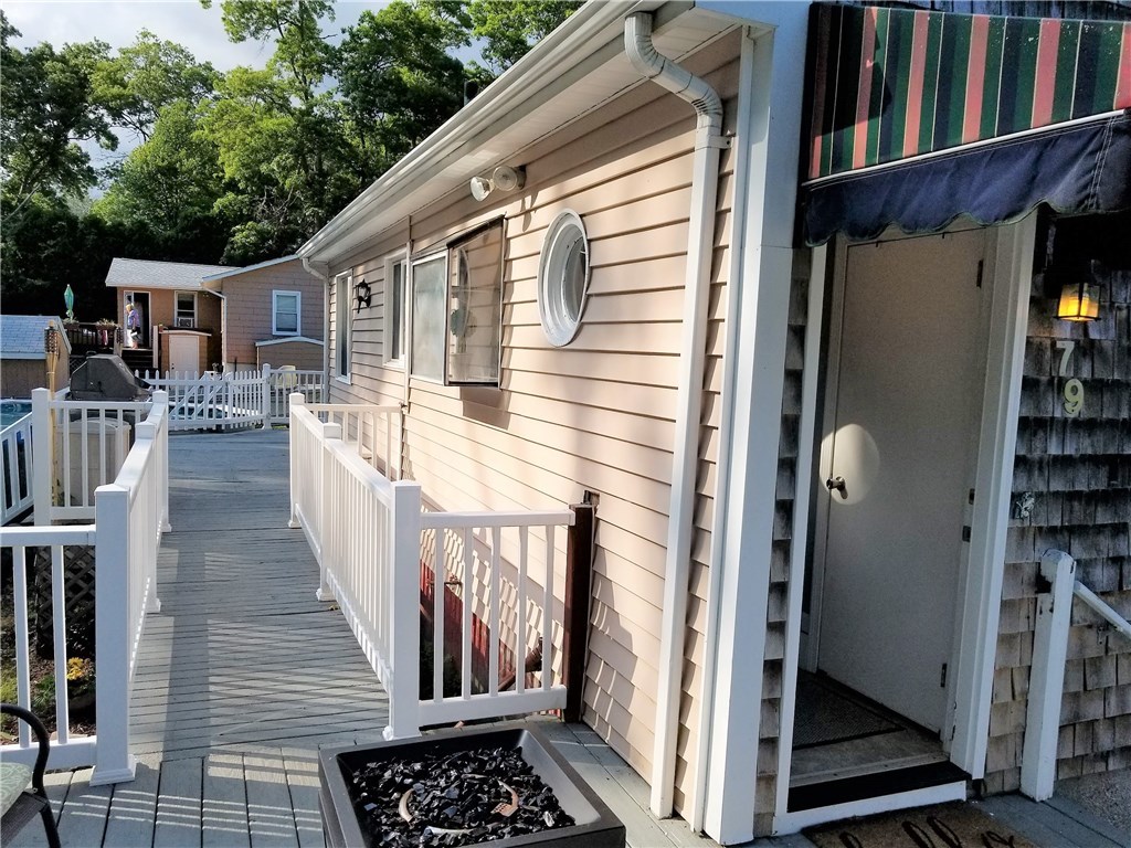 79 Restful Valley Road Tiverton, RI 02878 - Photo 12 of 18 back deck and door to kitchen