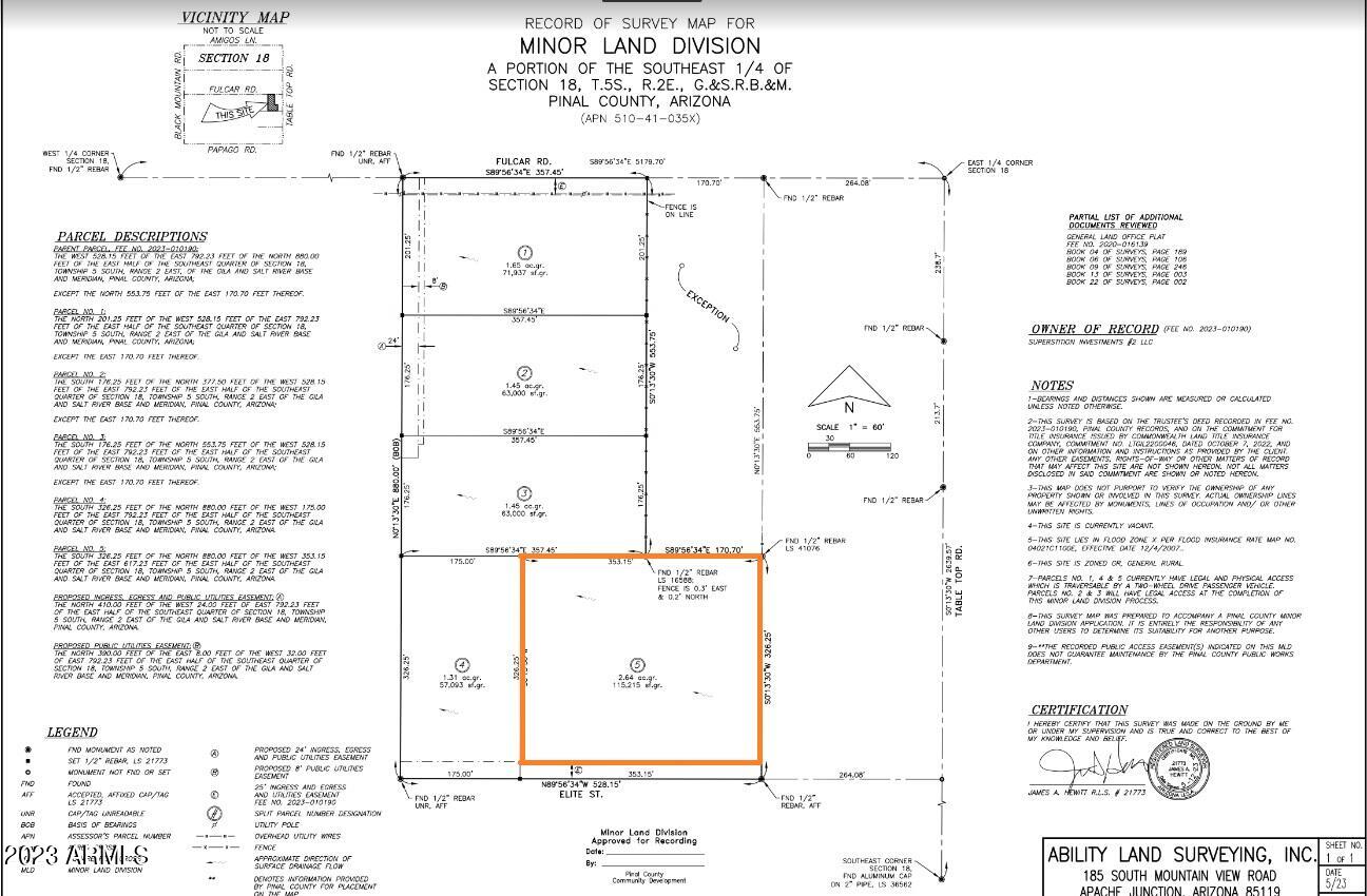 57700 West Fulcar Road, Unit 5 Maricopa, AZ 85139 - Photo 1 of 1 Fulcar survey 5