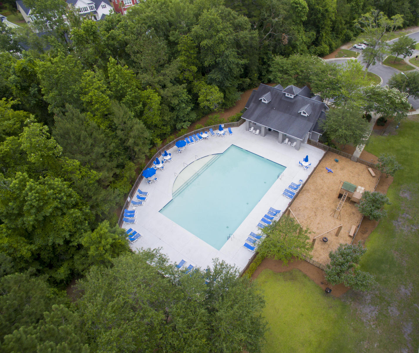 156 Ashley Bluffs Road Summerville, SC 29485 - Photo 20 of 26 Ariel Photo of Pool