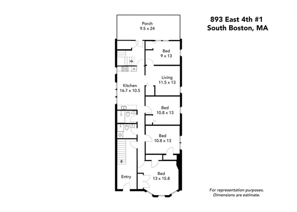 $6,600 | 893 East 4th Street, Unit 1, Boston, MA 02127