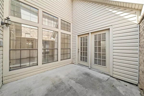 a view of a house with a large window
