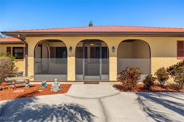 a front view of a house