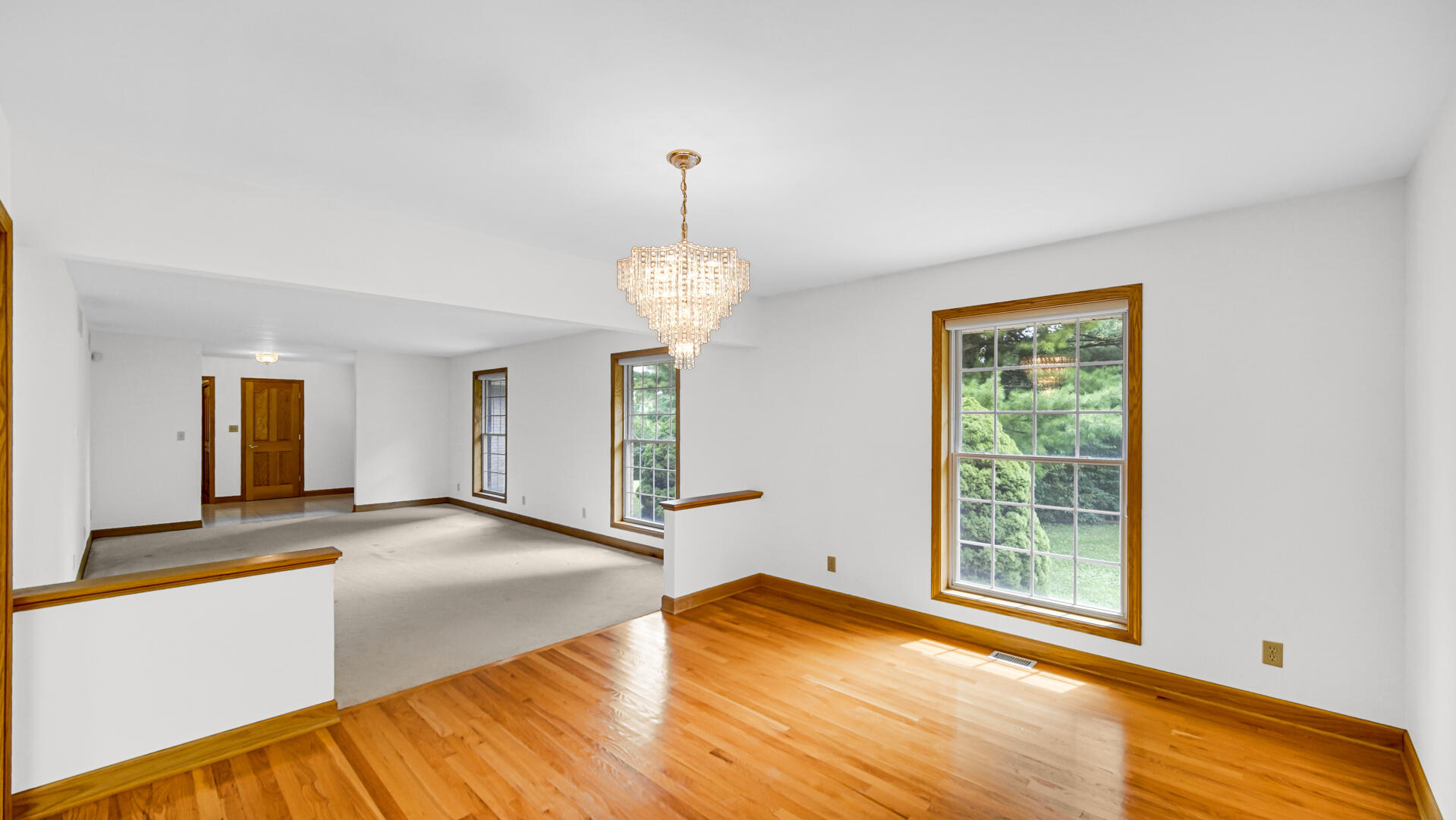 11339 West Snyder Road Westville, IN 46391 - Photo 12 of 27 a view of empty room with wooden floor and fan