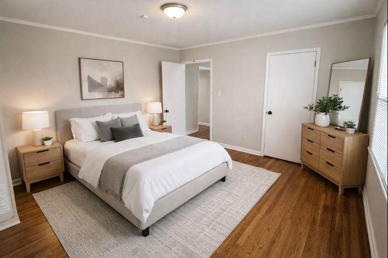 1331 Colonial Road Memphis, TN 38117 - Photo 11 of 18 a bedroom with a bed and a night stand