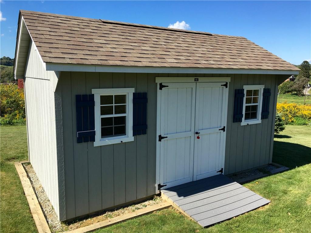 216 Grandma's Road Mount Pleasant, PA 15666 - Photo 10 of 25 This great structure is 10x16. The double doors make it easy to store a riding lawn mower, garden tools etc. The shed is meticulously maintained as well. Even the ramp is constructed of composite materials for low maintenance.