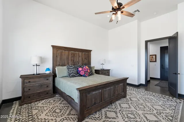 a view of an ocean and a mountain