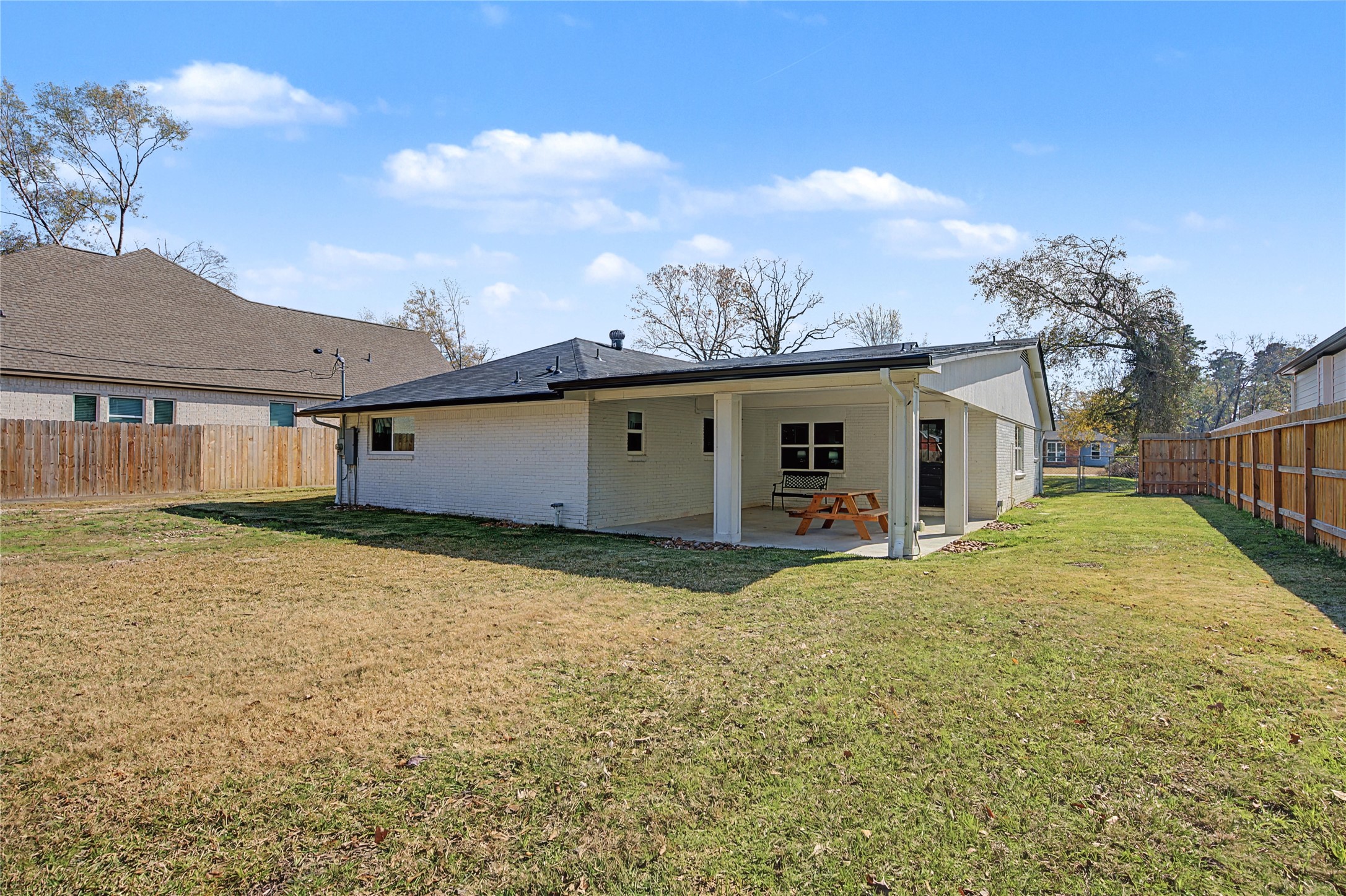 1719 Eastvale Drive Spring, TX 77386 - Photo 28 of 34 HUGE backyard includes a partial fence along the perimeter.