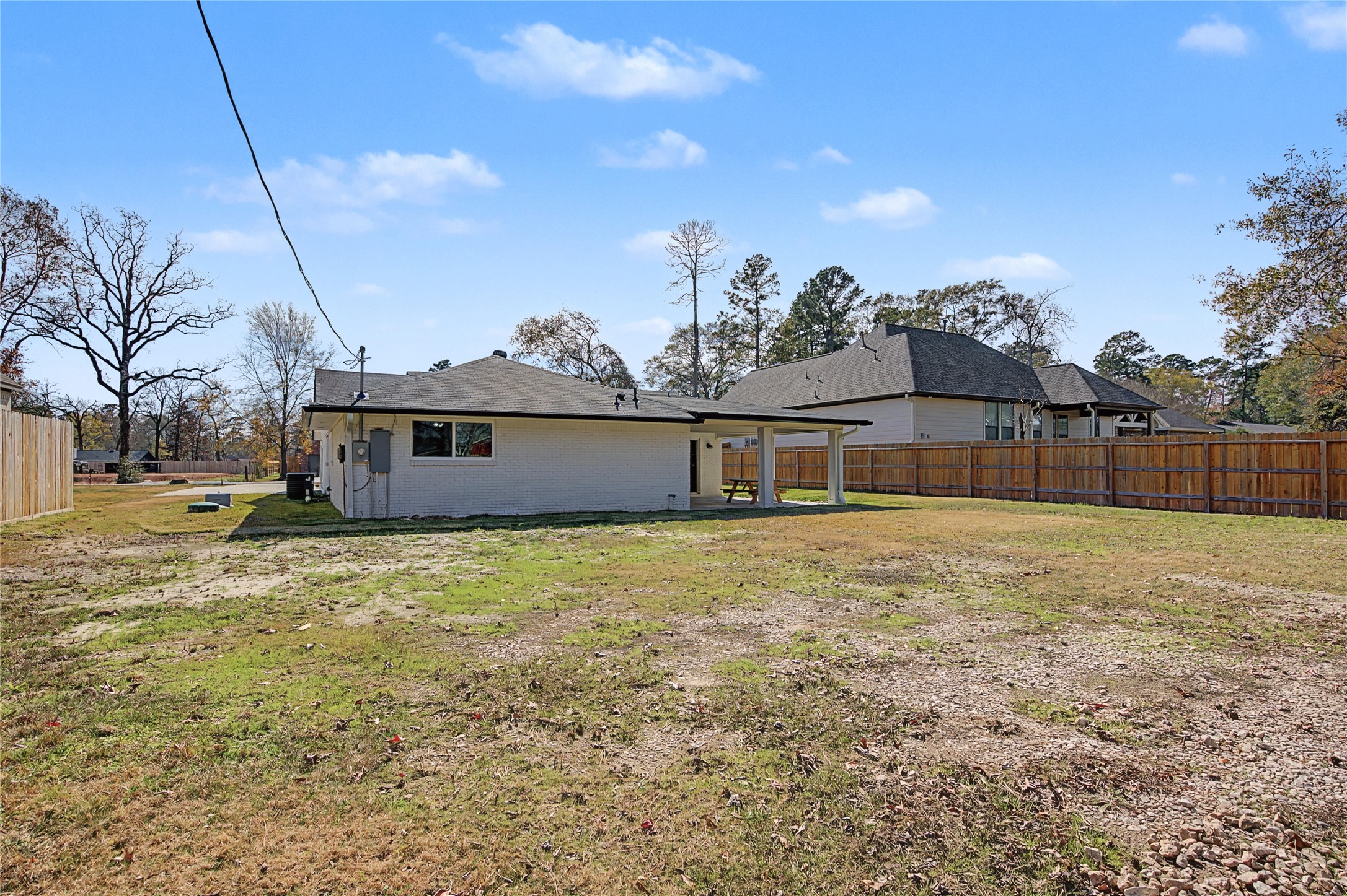 1719 Eastvale Drive Spring, TX 77386 - Photo 29 of 34 HUGE backyard includes a partial fence along the perimeter.