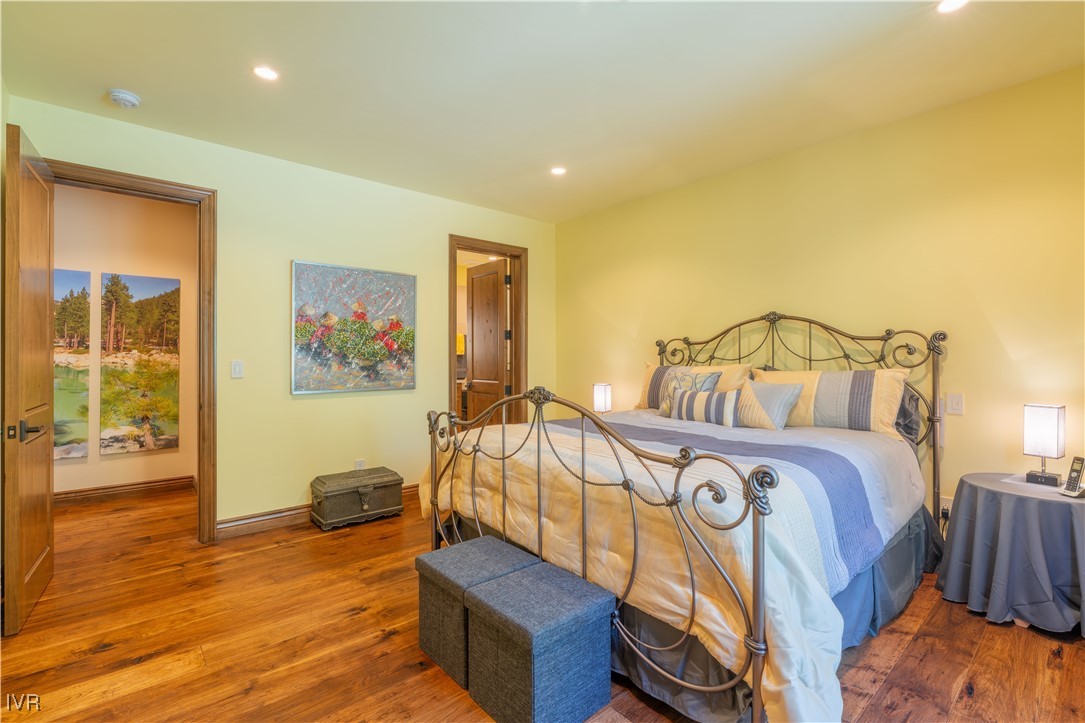 250 Pine Cone Road Incline Village, NV 89451 - Photo 34 of 50 a bedroom with a bed and a view of bathroom