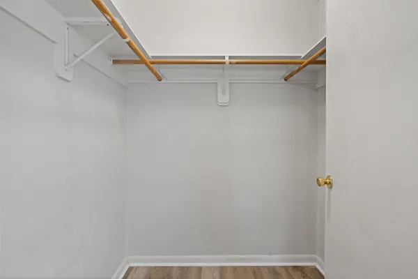 a view of small space with racks on the wall