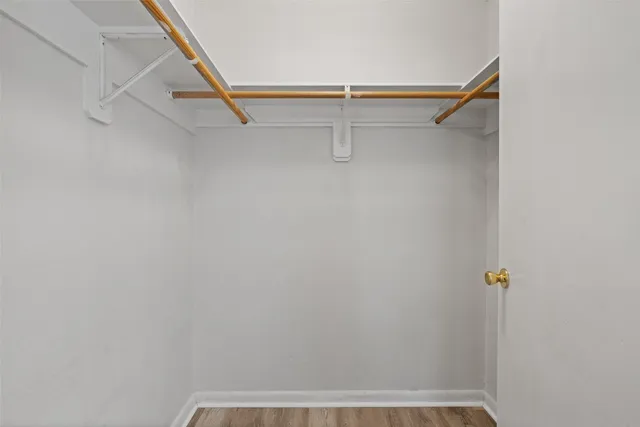 a view of small space with racks on the wall