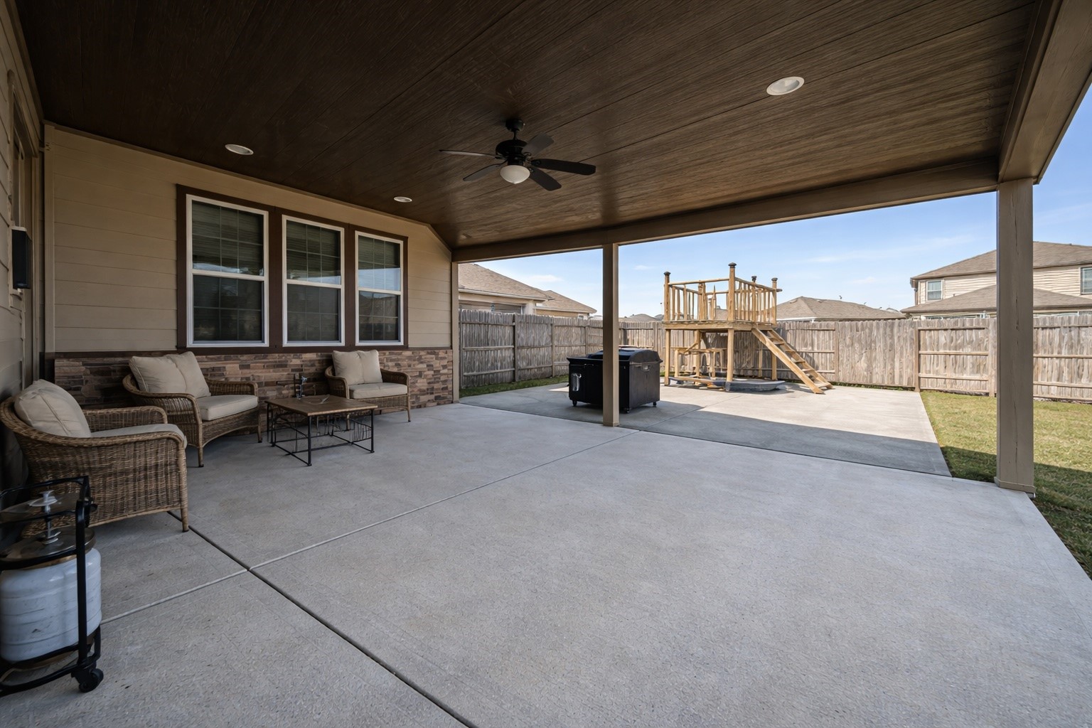 20818 Filbert Lane Katy, TX 77449 - Photo 17 of 19 Enjoy oversized covered-back patio with backyard.