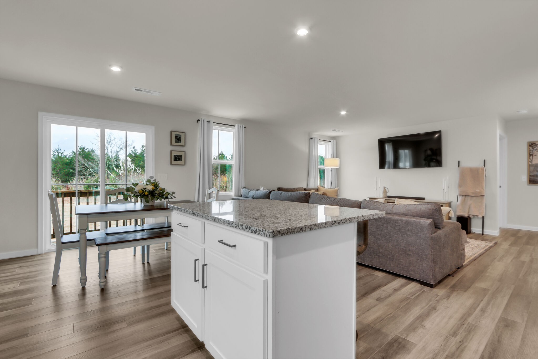 1732 Quail Run Way Spring Hill Spring Hill, TN 37174 - Photo 11 of 28 a kitchen with granite countertop counter top space and living room