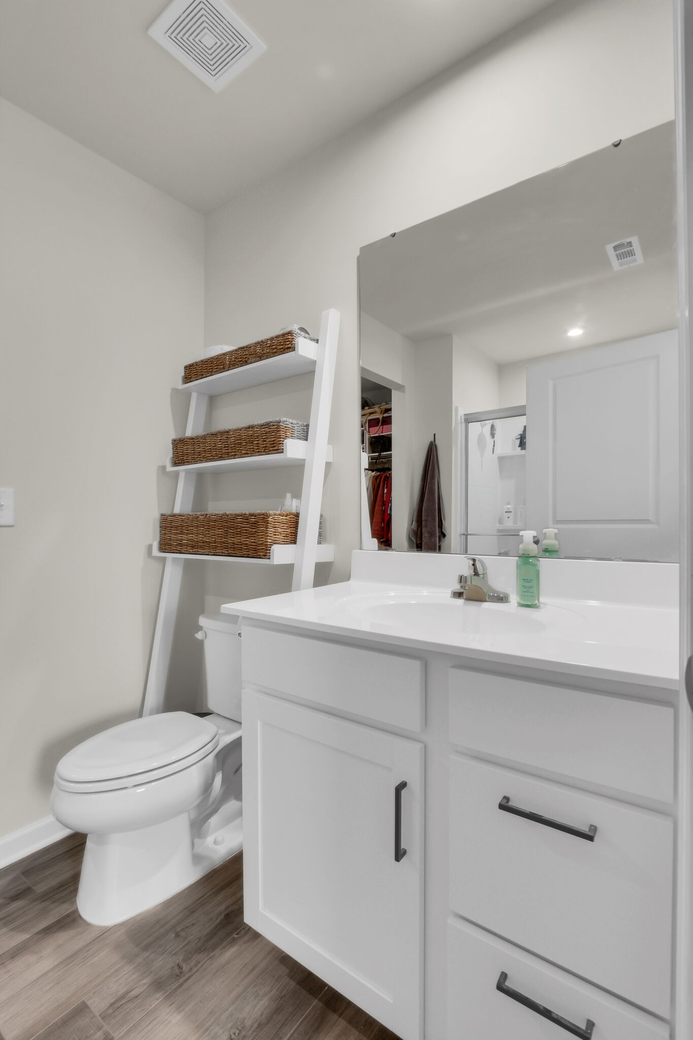 1732 Quail Run Way Spring Hill Spring Hill, TN 37174 - Photo 16 of 28 a bathroom with a sink a toilet a mirror and shower