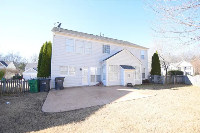 a view of backyard of a house