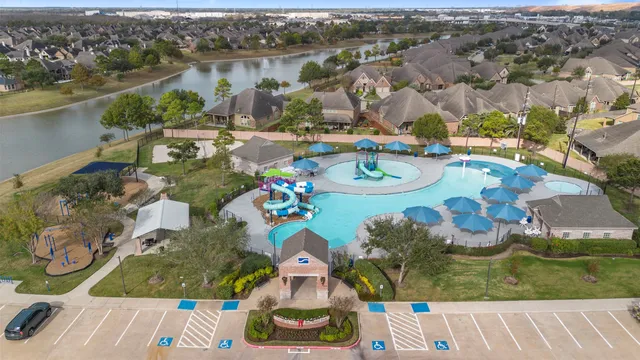 an aerial view of residential house with outdoor space