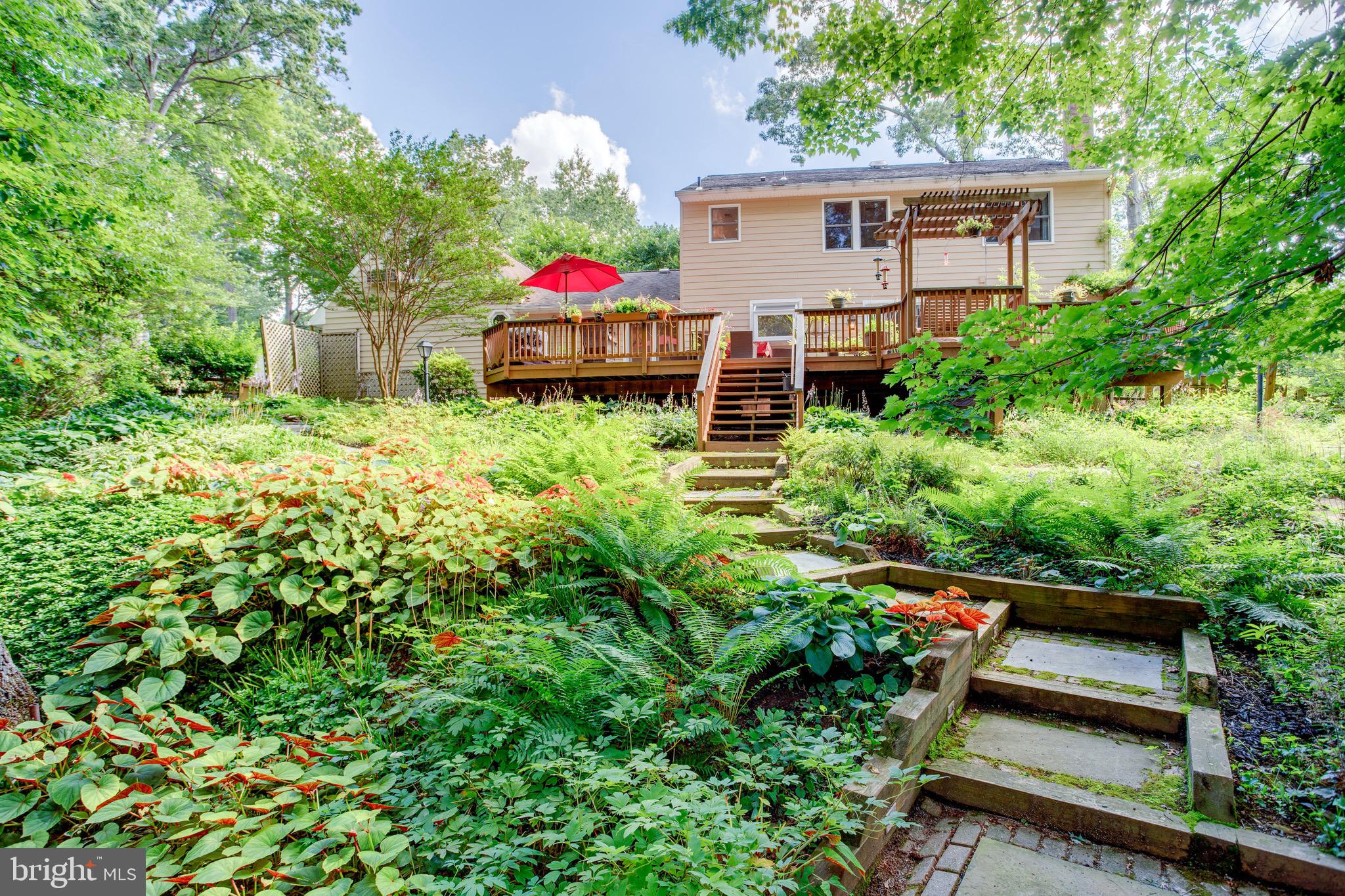 1960 Barton Hill Road Reston, VA 20191 - Photo 18 of 92 Very Private Backyard, Backs to Green Space