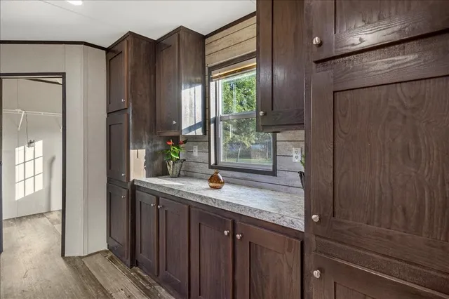 a sink with a mirror