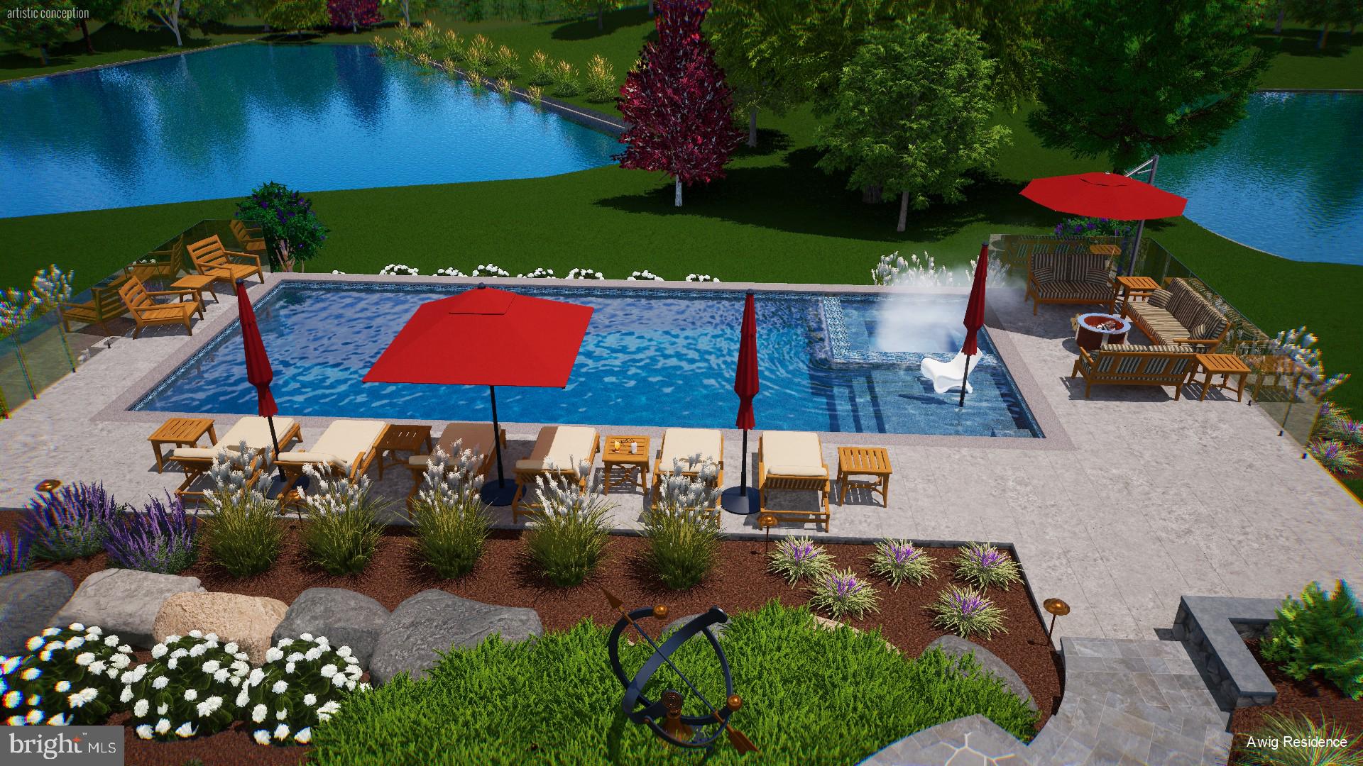 22609 Hillside Circle Leesburg, VA 20175 - Photo 108 of 110 an aerial view of a house with a yard basket ball court and outdoor seating