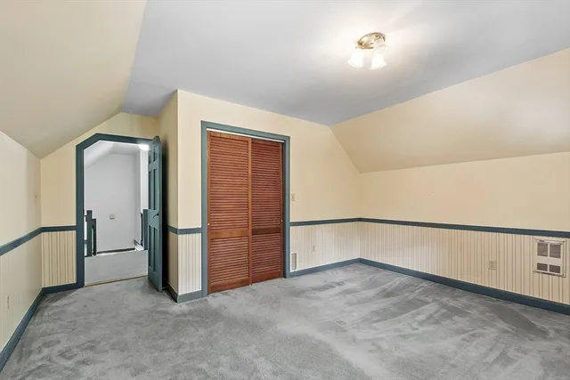 an empty room with closet