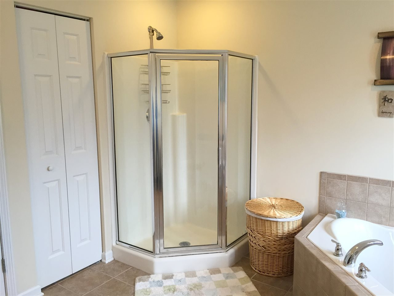 1925 Raj Drive Durham, NC 27703 - Photo 17 of 25 HUGE master bath! Separate shower and linen closet. Ceramic tile floors. Master Bath