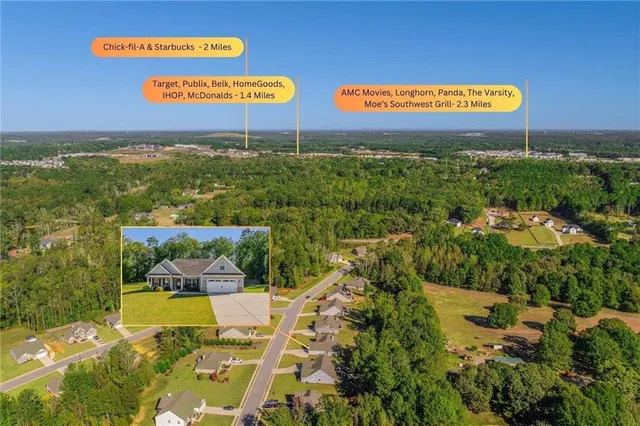 a view of a street with an ocean view