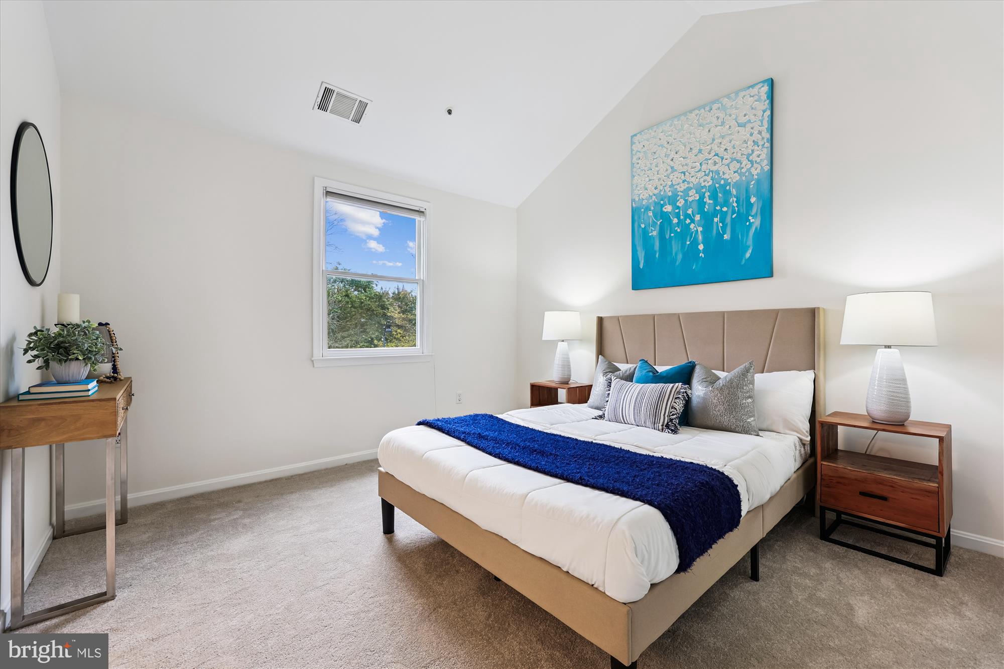 473 Tschiffely Square Road Gaithersburg, MD 20878 - Photo 19 of 64 a bedroom with a bed and a lamp on dresser