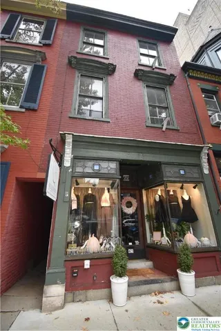 a front view of a building