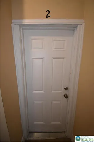 a view of an entryway door