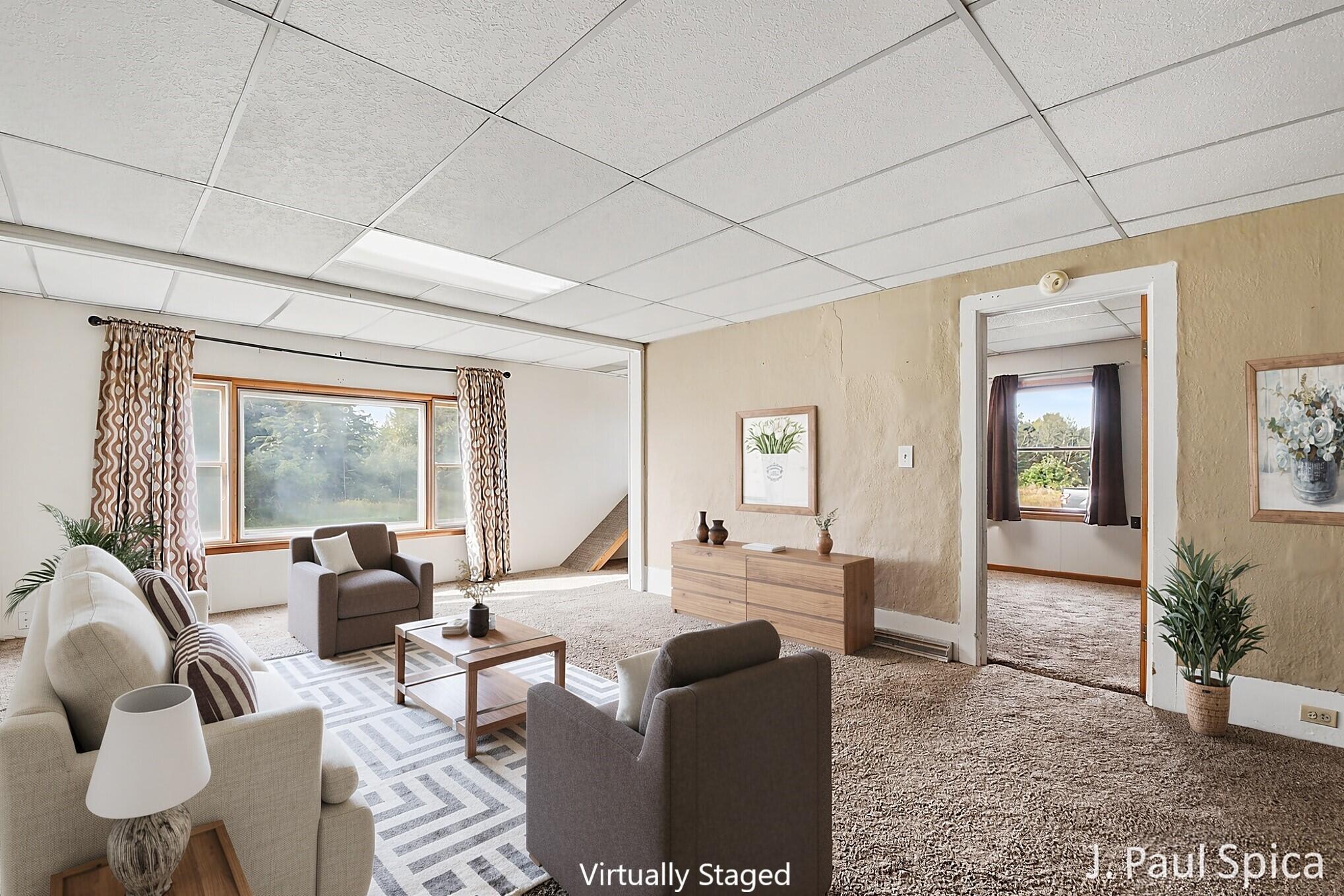 2235 17 Mile Road Kent City, MI 49330 - Photo 10 of 33 Virtually Staged Living Room